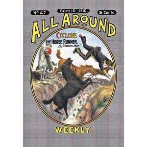  Vintage Art All Around Weekly Cyclone, The Horse Runner 