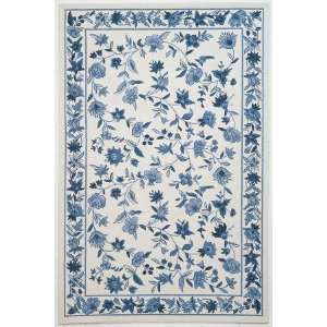  Kas Colonial Floral Ivory/Blue 1727 2 X 8 Runner Area 