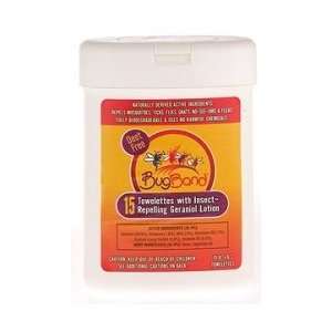  Bug Band   Tub 15 count   Insect Repelling Towelettes 