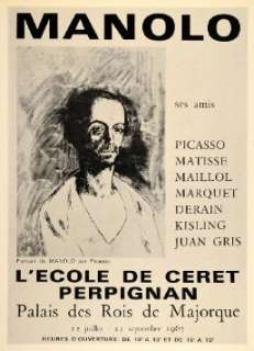  1971 Print Picasso Manolo LEcole de Ceret Perpignan 