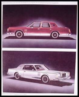 1980 Lincoln Mercury Brochure  Cougar Capri Continental  