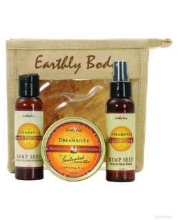 EARTHLY BODY JUTE GIFT BAG Candle Lotion Oil Dreamsicle  