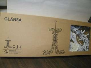 IKEA GLANSA HANGING HOLIDAYS 180 LIGHTS ATTACHED ON 6 HARMS 