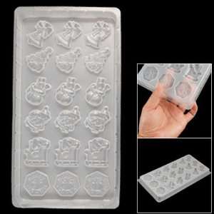   Ice Cube Mold Cake Candy Maker White Plastic Pan