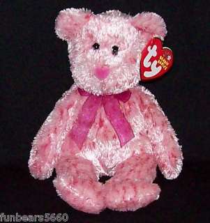 TY Beanie Baby SMITTEN Pink Nose Valentine Bear 8 MWMT  