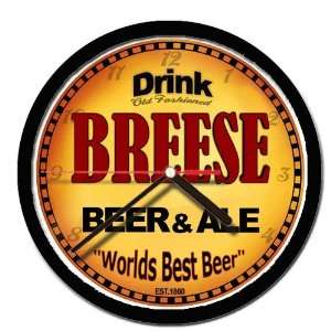  BREESE beer and ale cerveza wall clock 