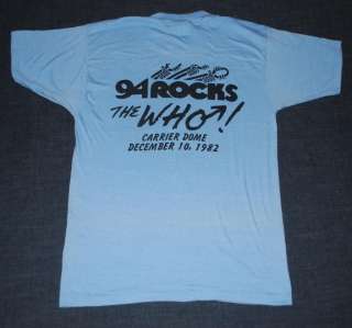 VINTAGE THE WHO TOUR T SHIRT SCHLITZ MALT LIQUOR 1982 M  