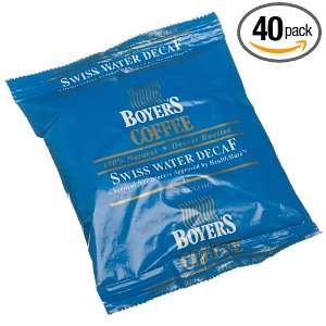 Boyers Coffee Swiss Water Decaf #1, 1.5 Ounce Bags (Pack of 40 