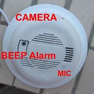   real smoke detector alarm+ccd color pinhole camera s27