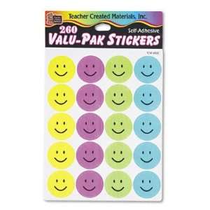  Sticker Valu Pak Happy Faces Blue/Green/Pink Electronics
