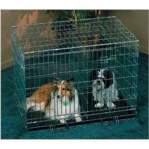   36 by 24 by 27 Inch Triple Door Folding Metal Dog Crate