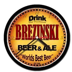  BREZINSKI beer and ale cerveza wall clock 