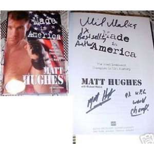  UFC CHAMP Matt Hughes SIGNED Made In America BOOK JSA 