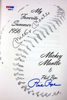 Mickey Mantle & Author Phil Pepe Autographed Book PSA/DNA #B95575