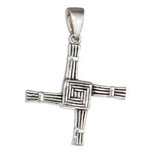 Sterling Silver St Brigids Cross Pendant Jewelry