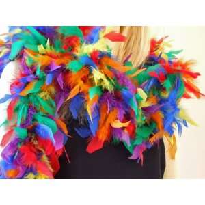 Feather Boa Rainbow Mix Boa Mardi Gras Masquerade Halloween Costume 