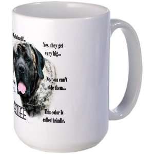  MastiffbrindleFAQ Pets Large Mug by  Kitchen 