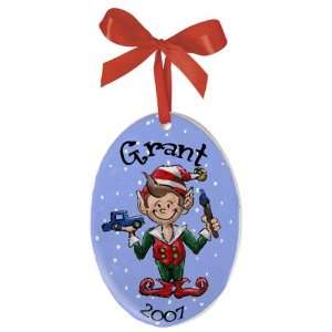  Personalized Elf Ornament   Large