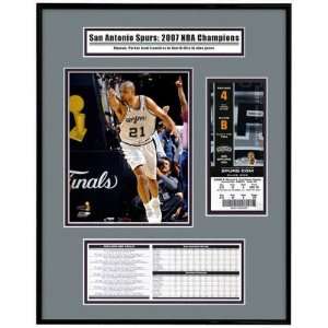  San Antonio Spurs   Tim Duncan   2007 NBA Champions Ticket 