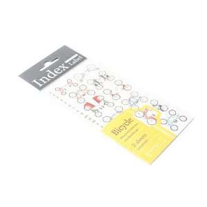  Midori Index Label Sticker   Bicycle   2 Sheets Office 