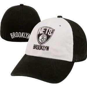 Brooklyn Nets 47 Brand Franchise Fitted Hat   Black & White  