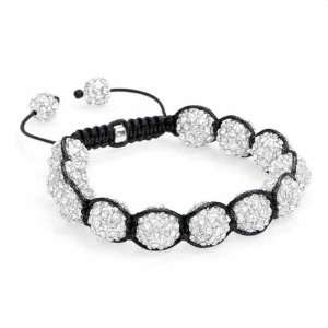   Crystal Disco Ball Adjustable Bracelet Iced Out Hip Hop 3232 Jewelry