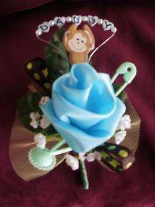 Baby shower DADDY, SISTER monkey boutonniere any color  
