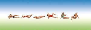 Swimmers (6)   Faller 153040   HO Scale painted figure set  