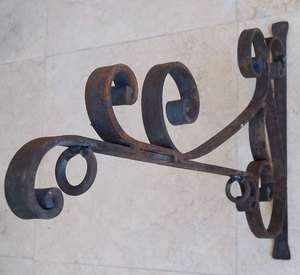 Rustic Classic Decor Hand Forged Wrought Iron Sign Wall Bracket  
