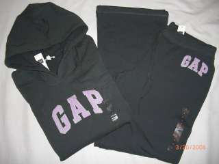 NWT Womens Gap Dark Gray Sweatshirt & Sweatpants M S  