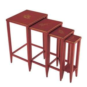  S/4 Oahu Red Nesting Tables Coral Reef W