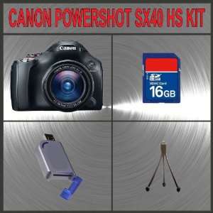 Canon PowerShot SX40 HS Digital Camera + Accessories Package Including 