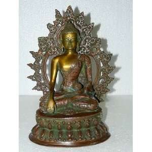  Buddhist Healing Mudra Medicine Buddha Statue 13 Brass 