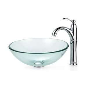 Kraus C GV 101 12MM 1005CH Rivera Vessel Style Bathroom Sink   Clear 