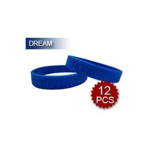 /Dozen)(Wholesale Lot) GOGO™ Dream Debossed Silicone Wristbands 