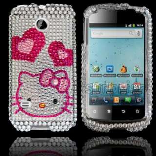 Bling Diamond Hearts Kitty Case Cover For Huawei Ascend II 2 M865 