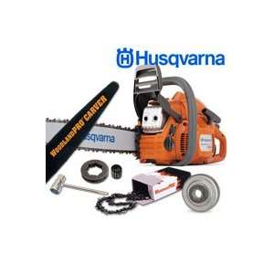  Husqvarna 450 Chainsaw Carving Package with Stock 20 Bar 