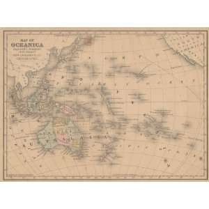  Mitchell 1886 Antique Map of Oceanica