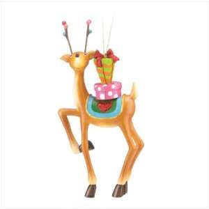  C. Alan 37586 Reindeer With Gift Ornament Home & Garden