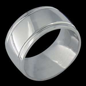     size 6.75 Titanium Band with Two Grooves Alain Raphael Jewelry