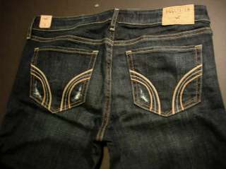   Hollister Womens Super Skinny Destroyed Dark Wash Denim Jeans Size 7
