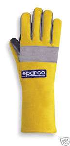 Sparco Karting Gloves   Super Kart   Size 9   Yellow  