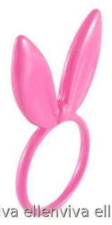 Super Cute Rabbit Bunny Ears Ring Fashion Jewelry Size 6.5  Hot Pink 