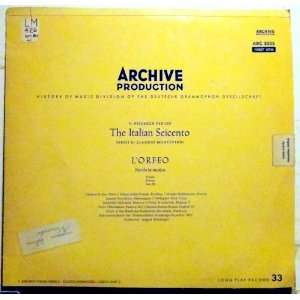    Monteverdi, The Italian Seicento, Archiv, Monteverdi Music
