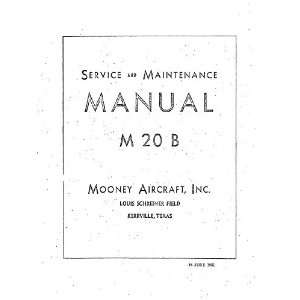 Mooney M.20 B Aircraft Service Maintenance Manual Sicuro Publishing 