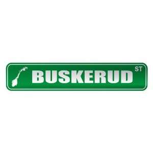   BUSKERUD ST  STREET SIGN CITY NORWAY