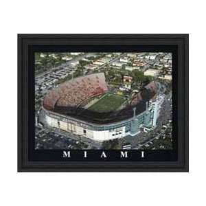  Orange Bowl Miami Hurricanes Aerial Framed Print Sports 