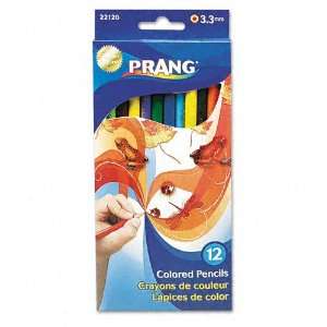  Dixon  Prang Colored Wood Pencil Set, 3.3 mm, 12 Assorted 