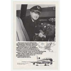   Delta Airlines Captain Frank Moynahan Print Ad (579)