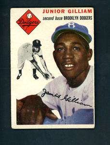 1954 Topps # 35 Jim Junior Gilliam Brooklyn Dodgers  